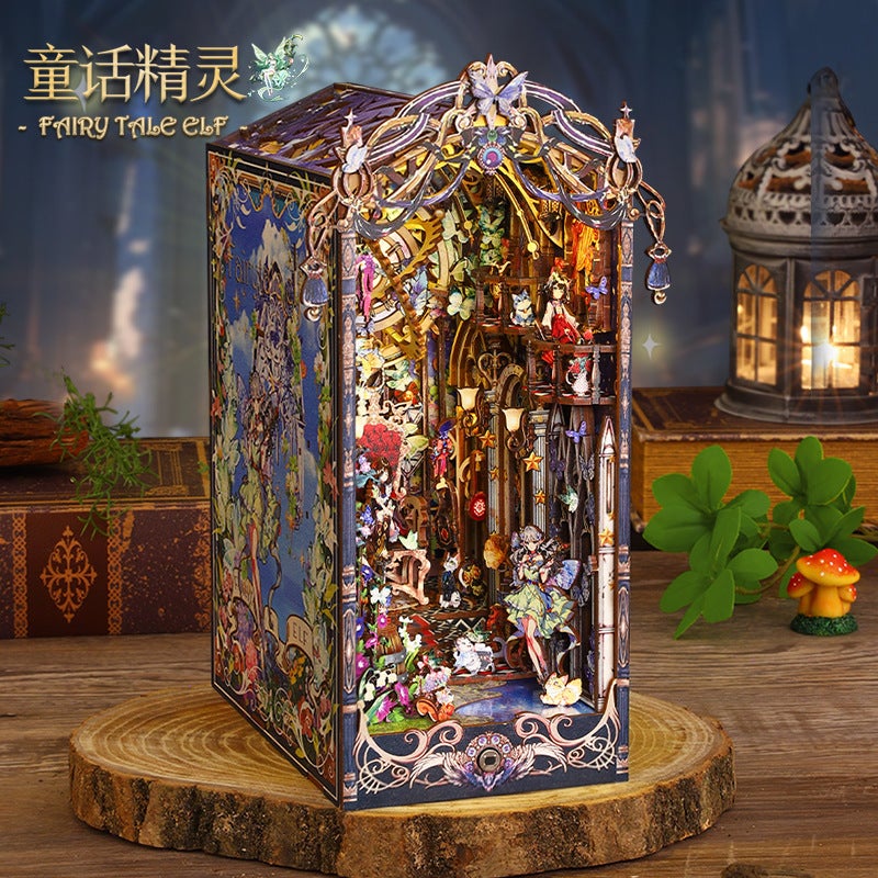 Diy Cottage Fairy Tale Elf Three-Dimensional Book Stand Model Hand-Assembled Creative Birthday Gift Decoration - Image 2